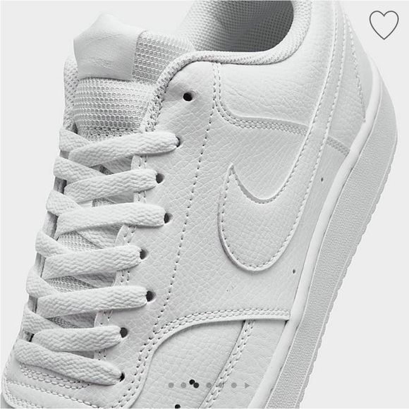 Nike Men’s Court Vision Low Casual tennis athletic Shoes. Size 9.5 Triple White - Picture 2 of 12